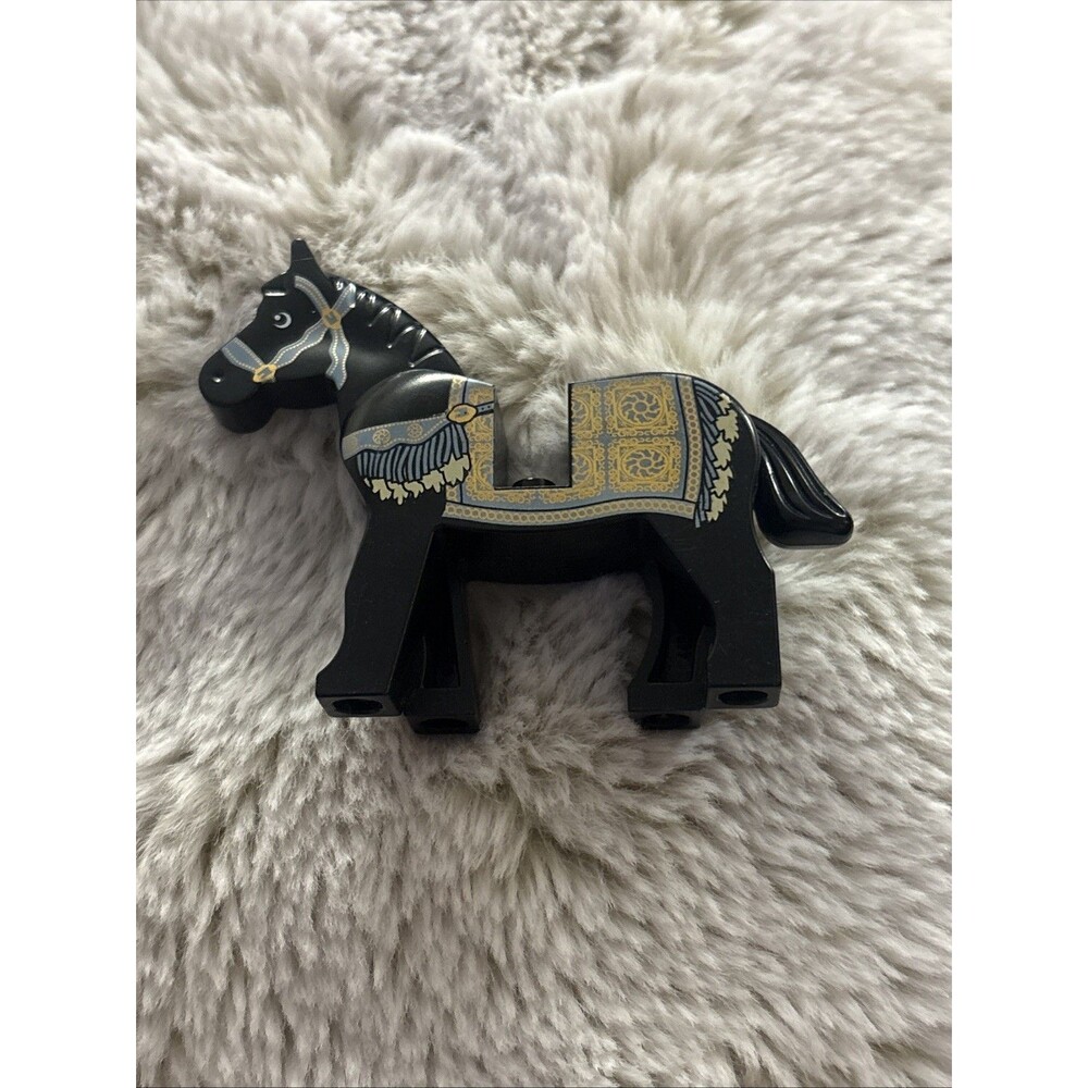 LEGO Black Horse Prince of Persia Gold Trim Bridle and Sand Blue Blanket Disney